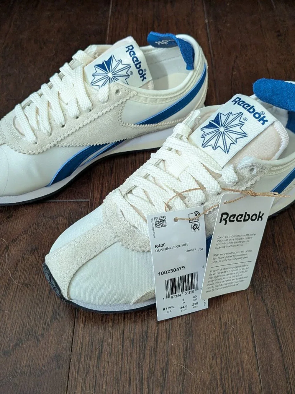 Reebok R400 Chalk/Chalk/Midnight Blue Women's Size 5